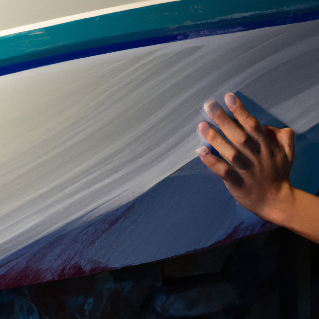 Riparazione scafo in vetroresina - macro con strati e resina