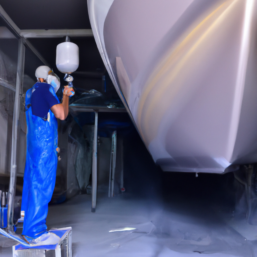 Verniciatura scafo yacht con finitura a specchio e ceramic coating